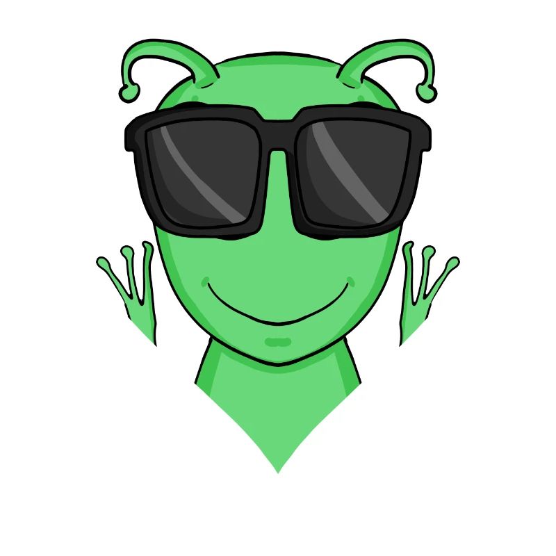 Cooles Alien mit Sonnenbrille