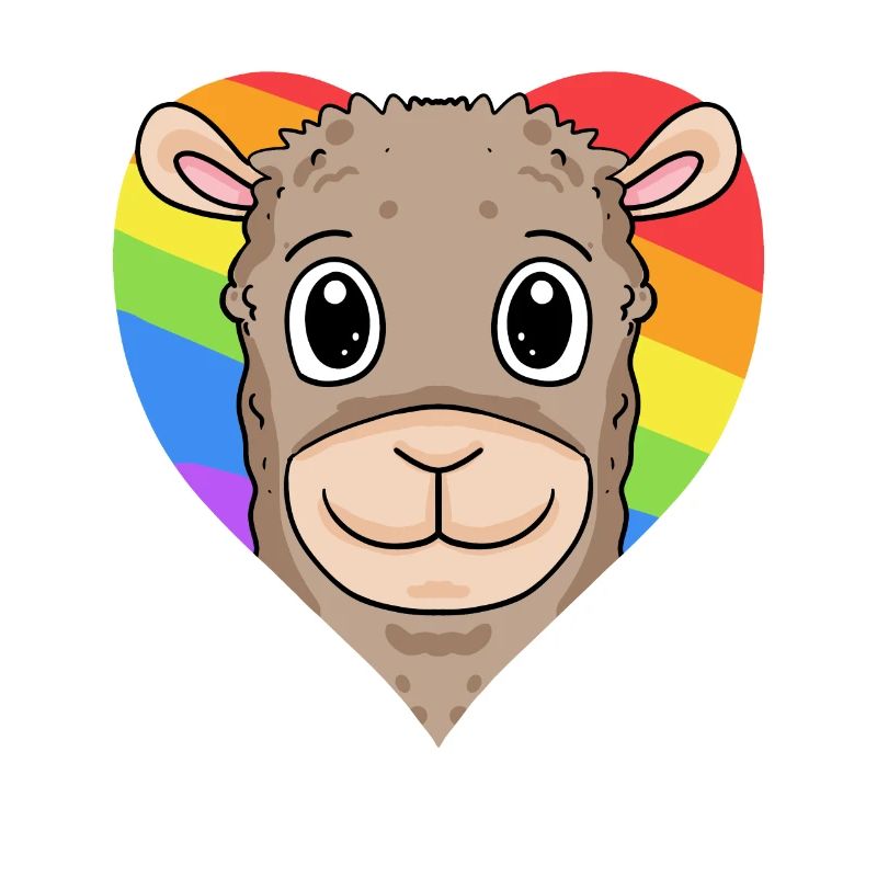 Lama Lgbt Regenbogen Farben