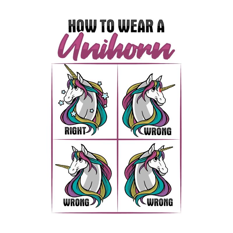 Drôle de design de licorne