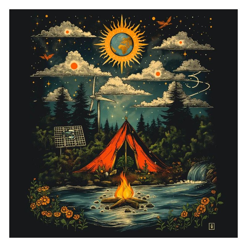 Camping under the stars