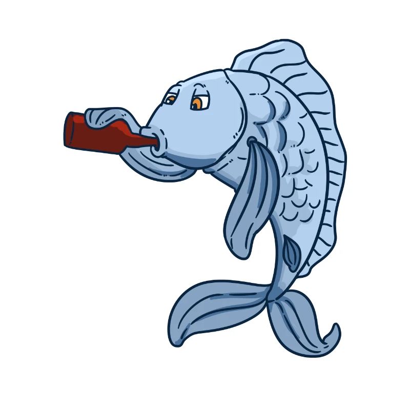 Drunk fish