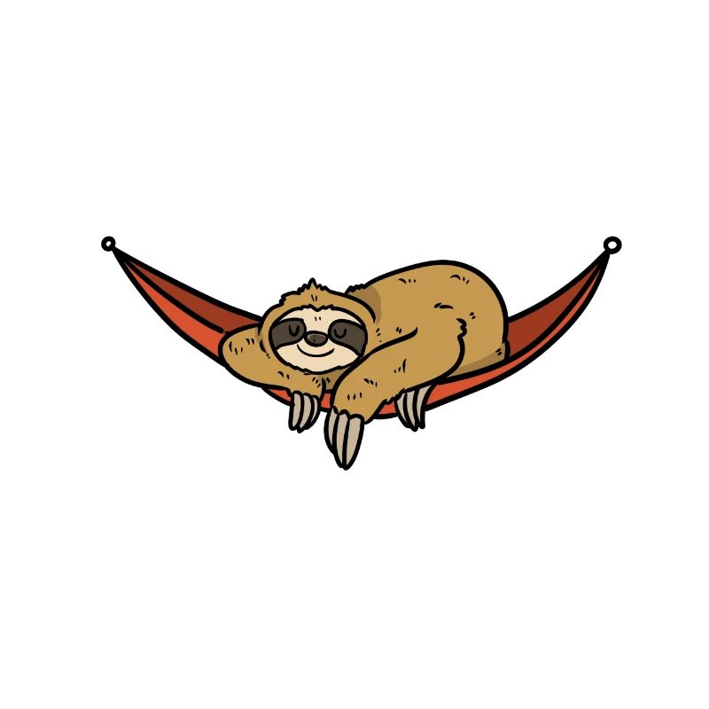Sloth hammock vacation sleeping