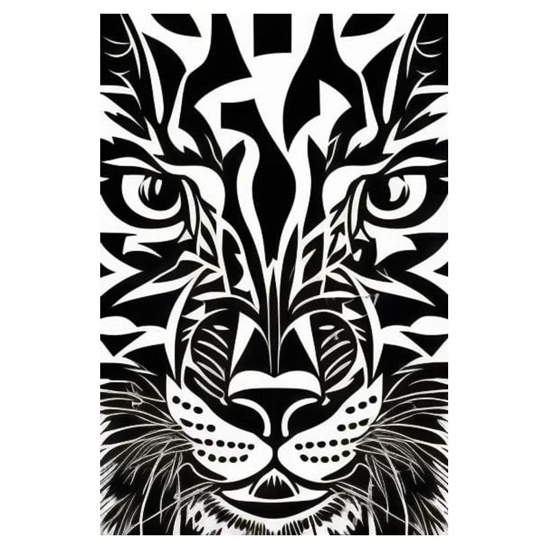 Tiger abstract black and white