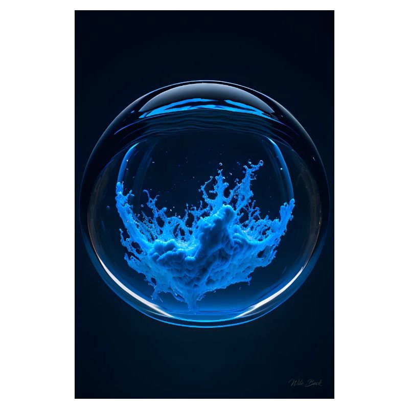 Clouds in a bubble blue 3