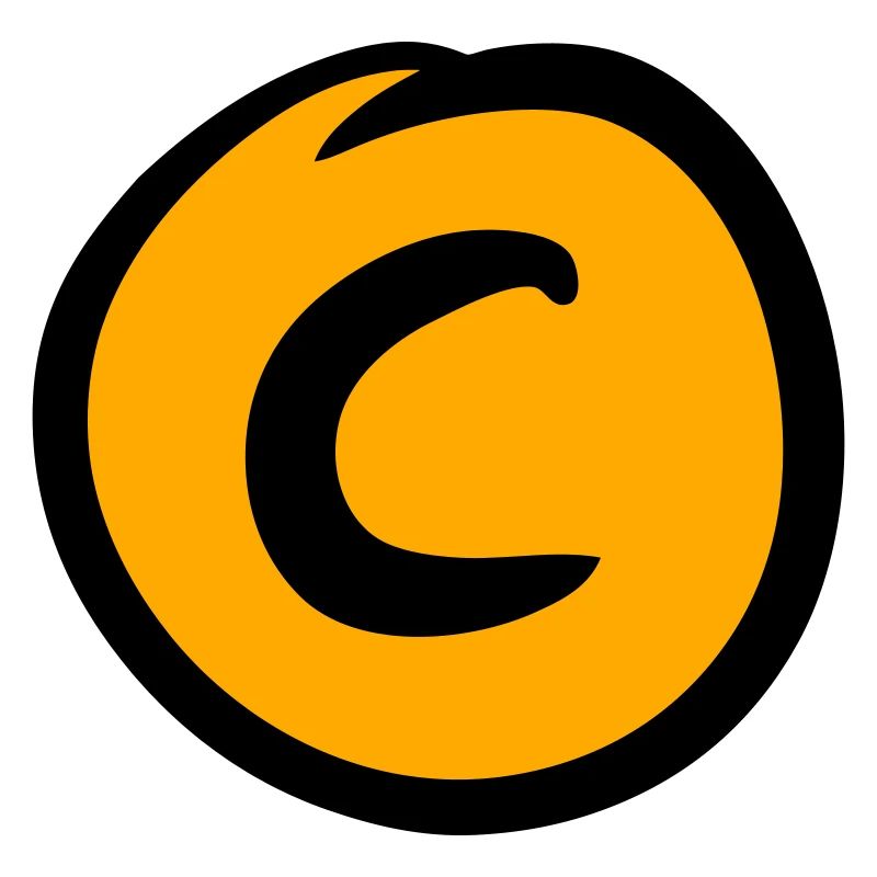 Marques de copyright. © Copier le symbole. Dessiné à la main.