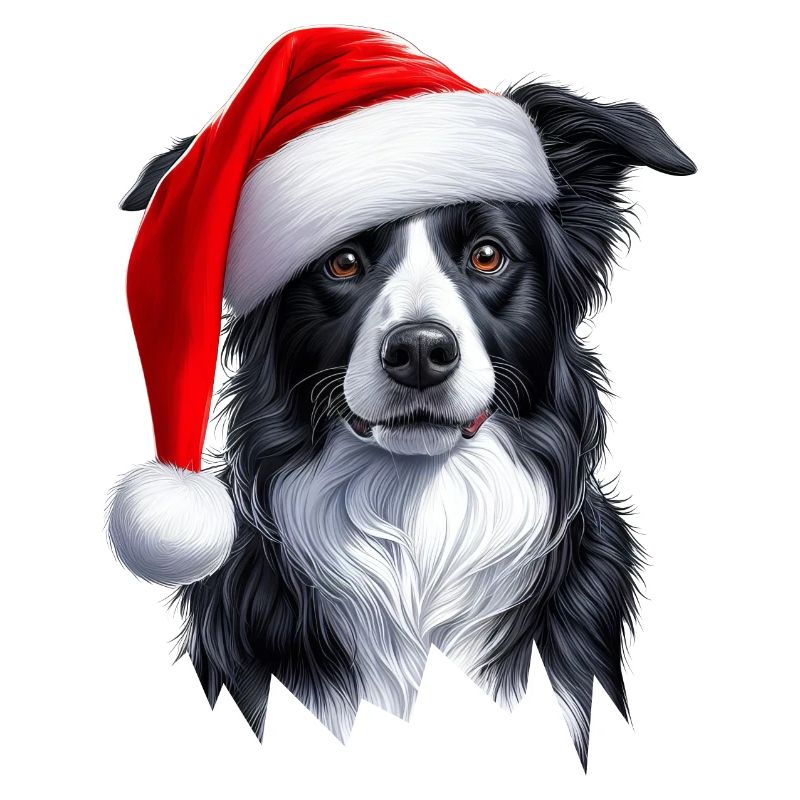 Border Collie Weihnachtsmann