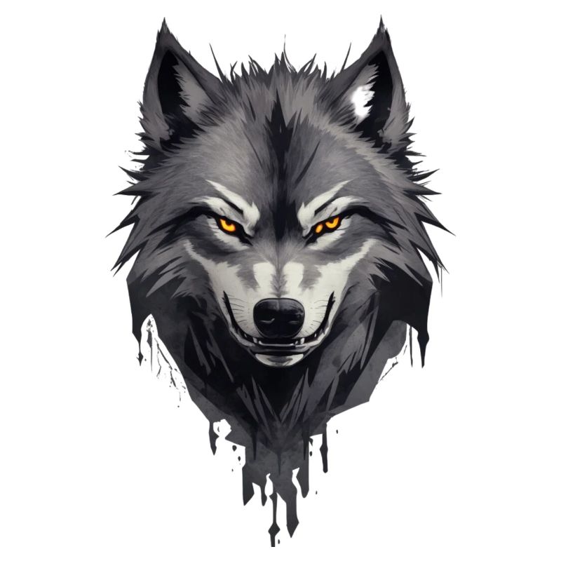 Wolf Fear Dark Nightmare Spooky Wolf's Head