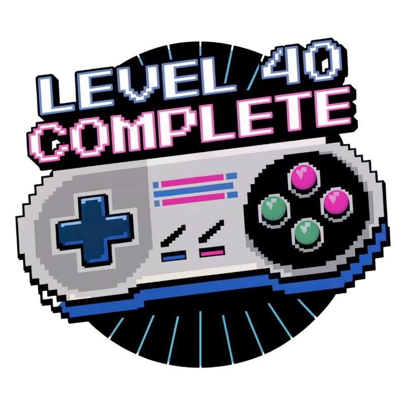 Level 40 Complete 40. Geburtstag Männer Retro