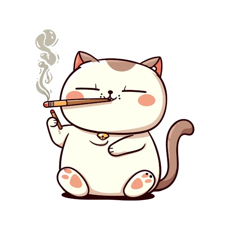 Katze Raucher Smoke Joint