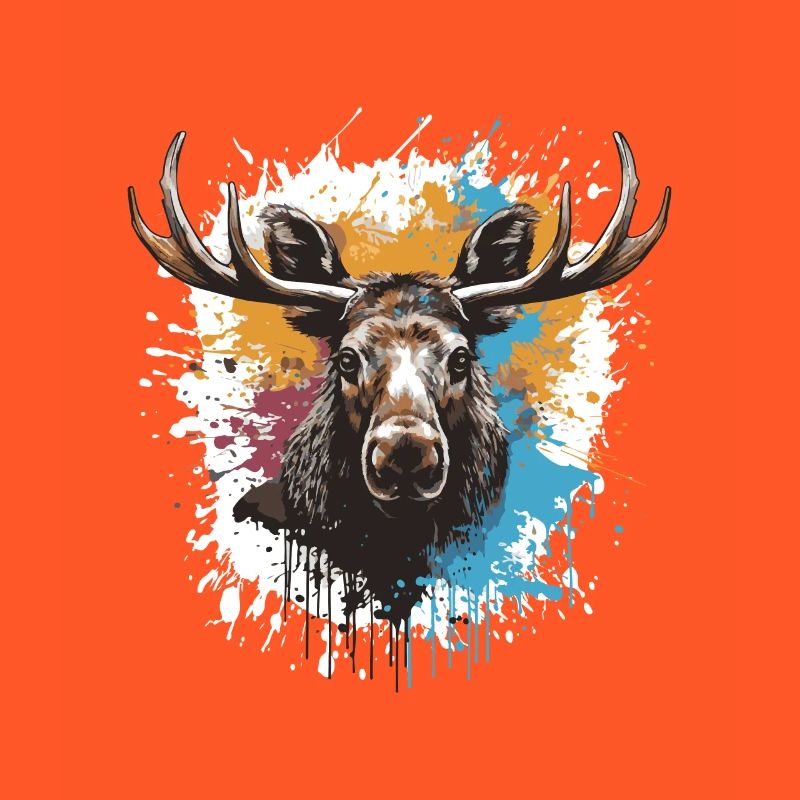 Moose Pop Art Head