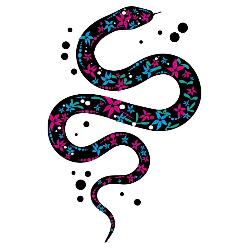 Black beautiful snake with pattern gift