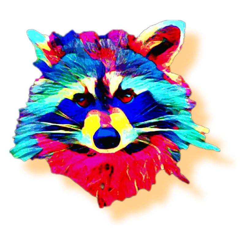 Regenbogen Waschbär