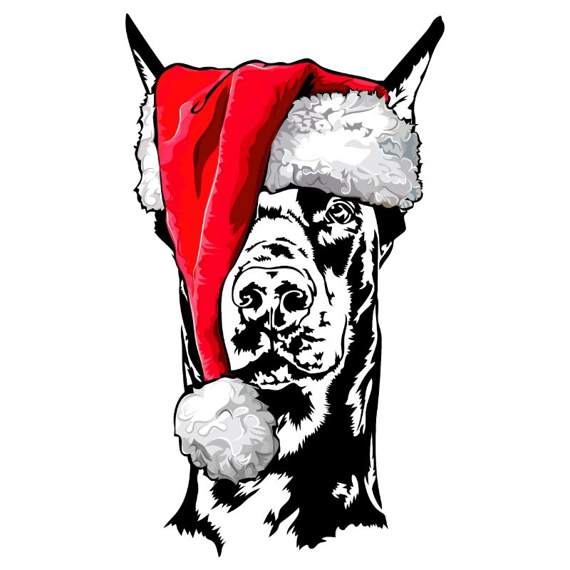 Père Noël Doberman Chiens de Noël Wilsigns