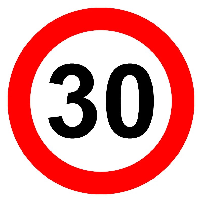 Road sign speed limit 30
