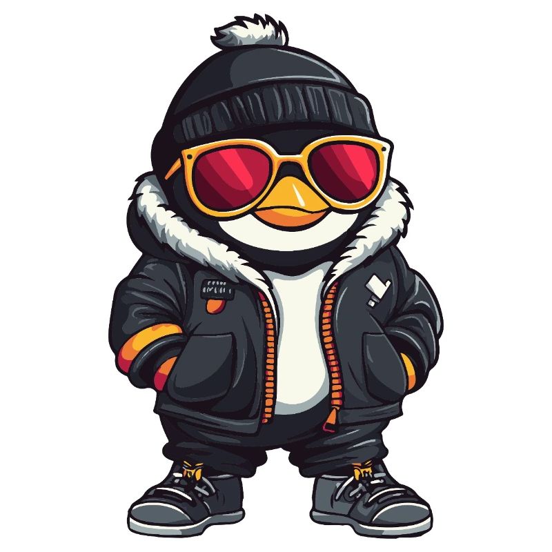 Pinguin Cool Comic
