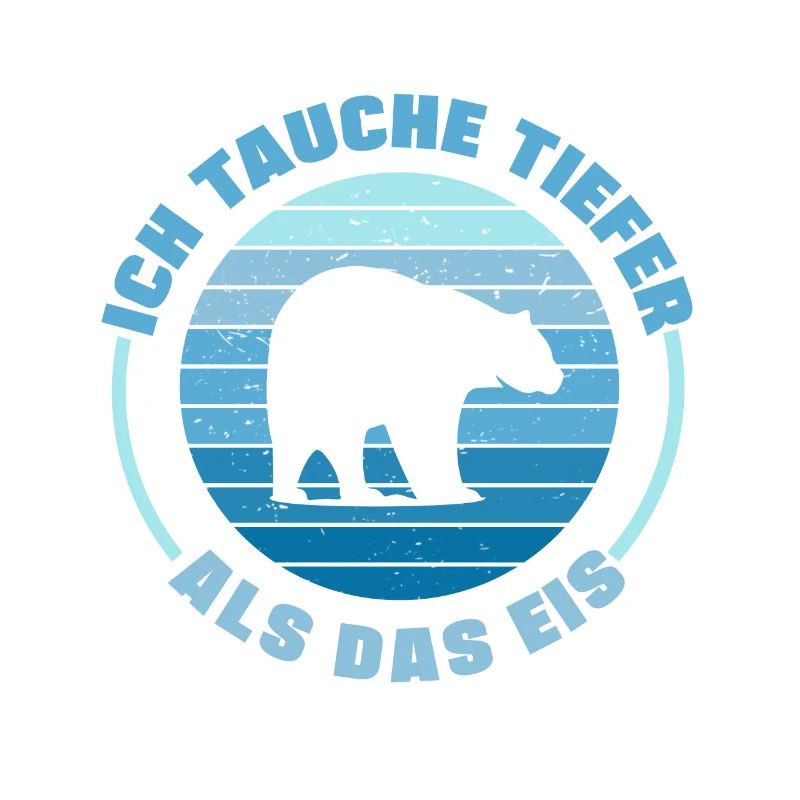 Eisbaden Spruch Eisschwimmer Sonnenbaden Eisbader