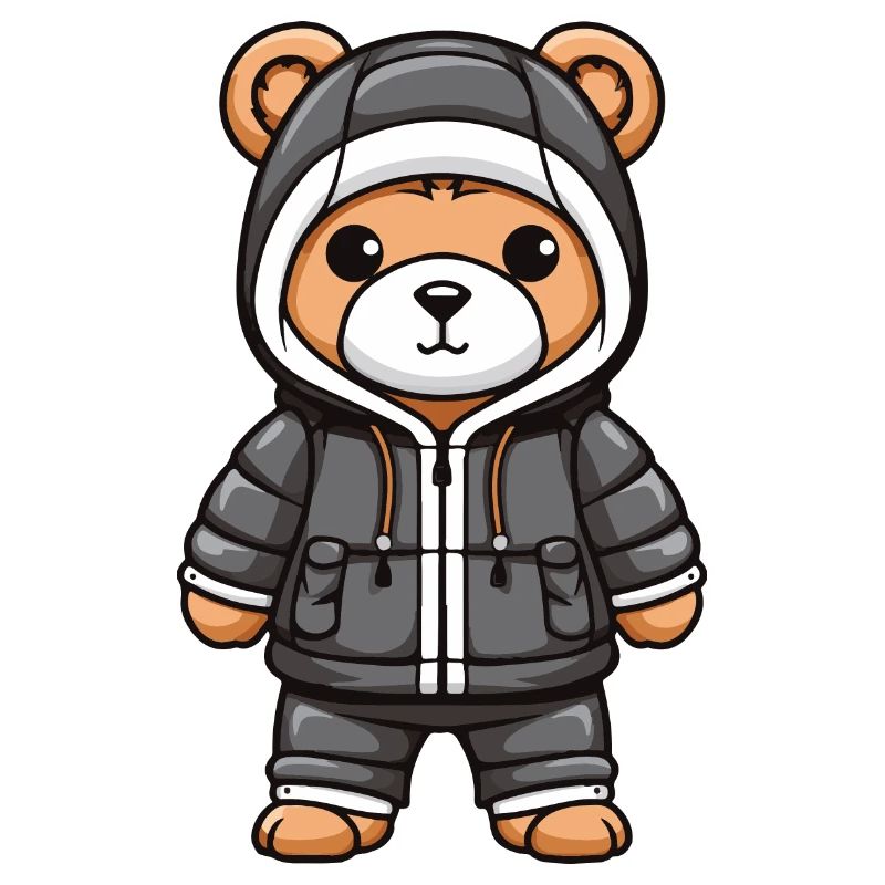 Bear Winter Comic Cute