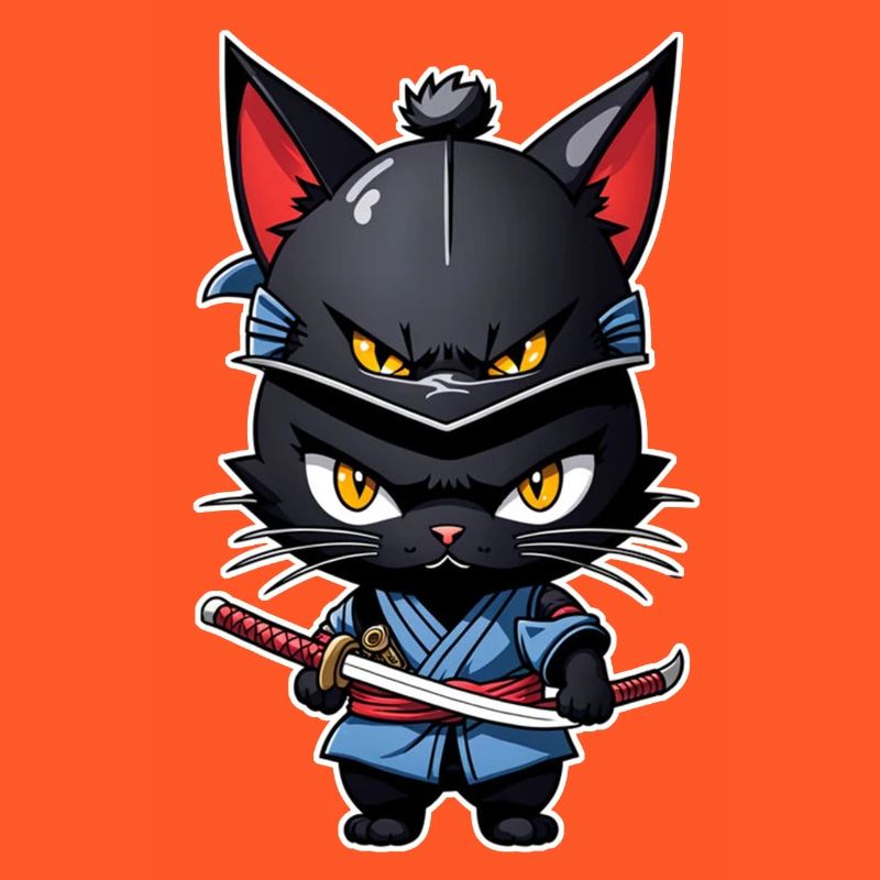 Ninja Katze - Samurai Kätzchen