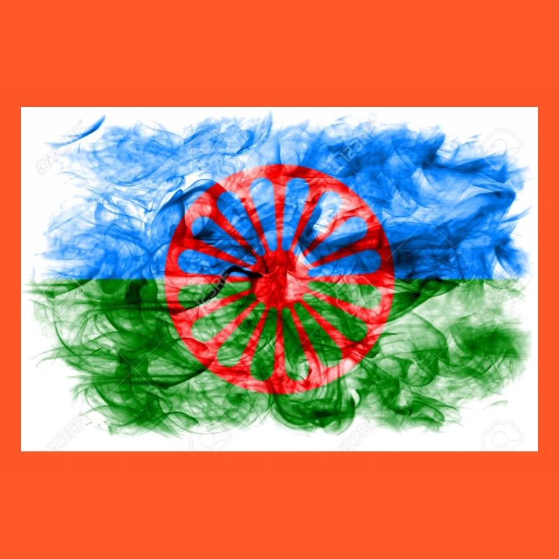 Drapeau de fumée rom Drapeau de fumée gitan