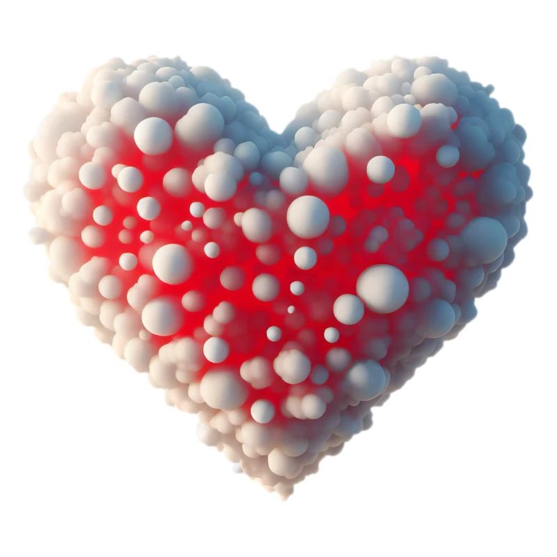 Uniquely Cool Heart Design Clouds Love Style