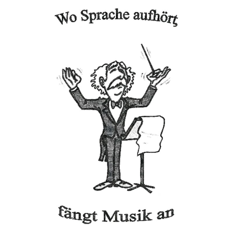 Dirigent mit Text sw