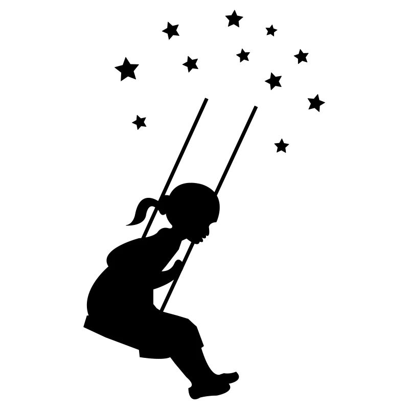 mädchen schaukel stern