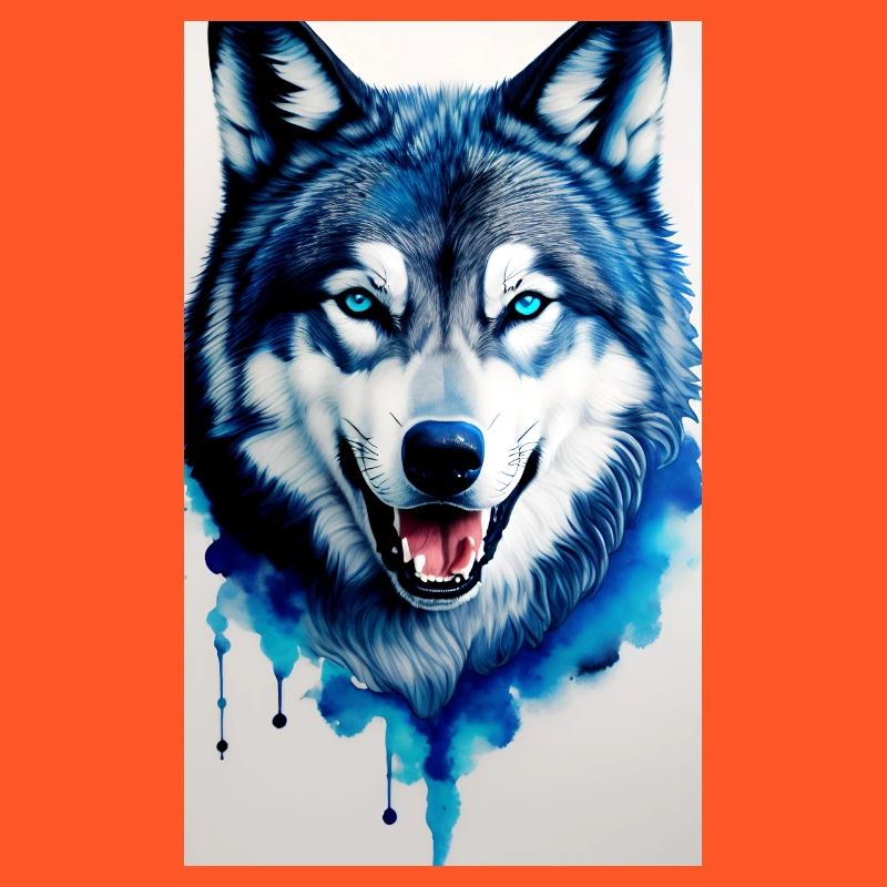 blauer Wolf