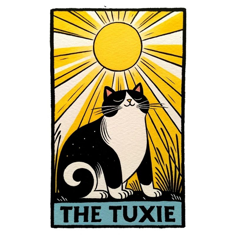 Tarot Chat Kitty Noir et Blanc