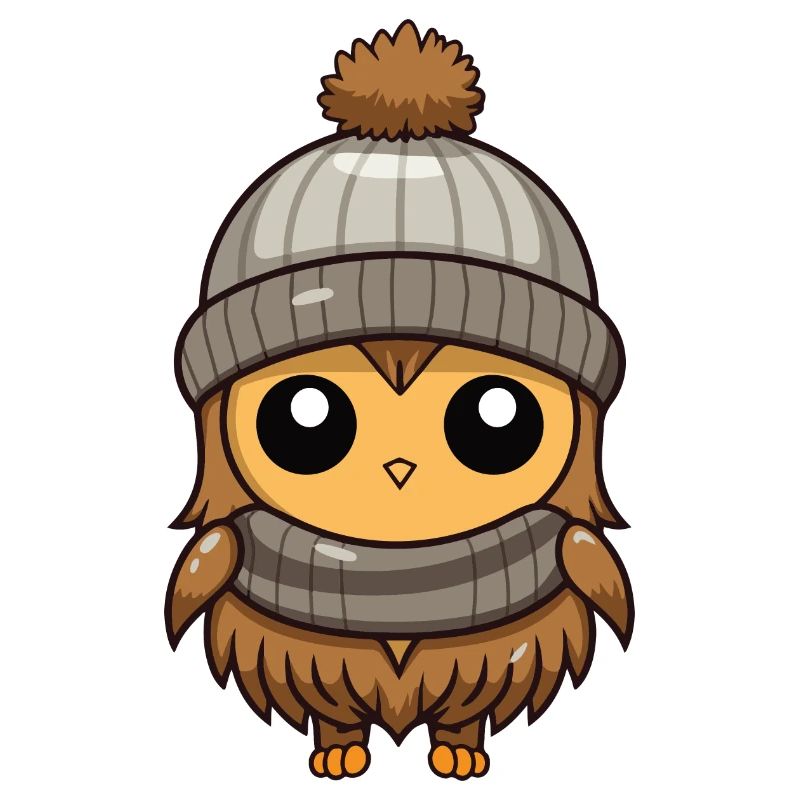 Eule Comic Winter Cozy