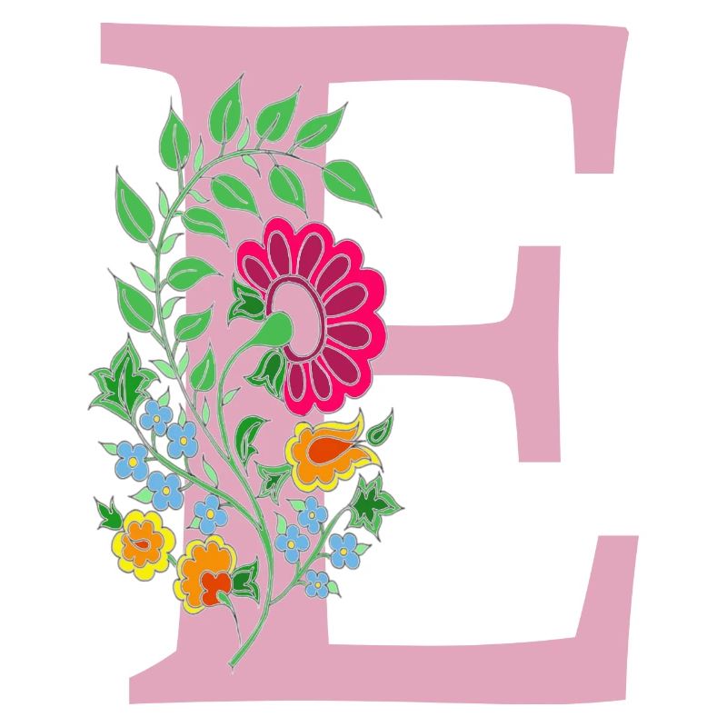 fleur 12 rouge avec e