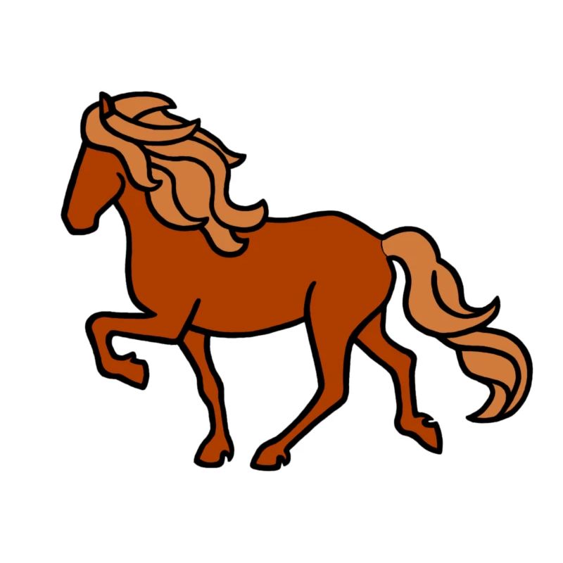 Icelandic horse, fox, lighter