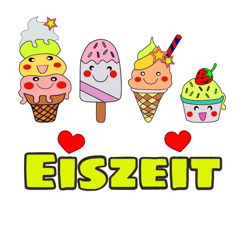 Eiszeit Eis Süßes Sommer Eis Shirt
