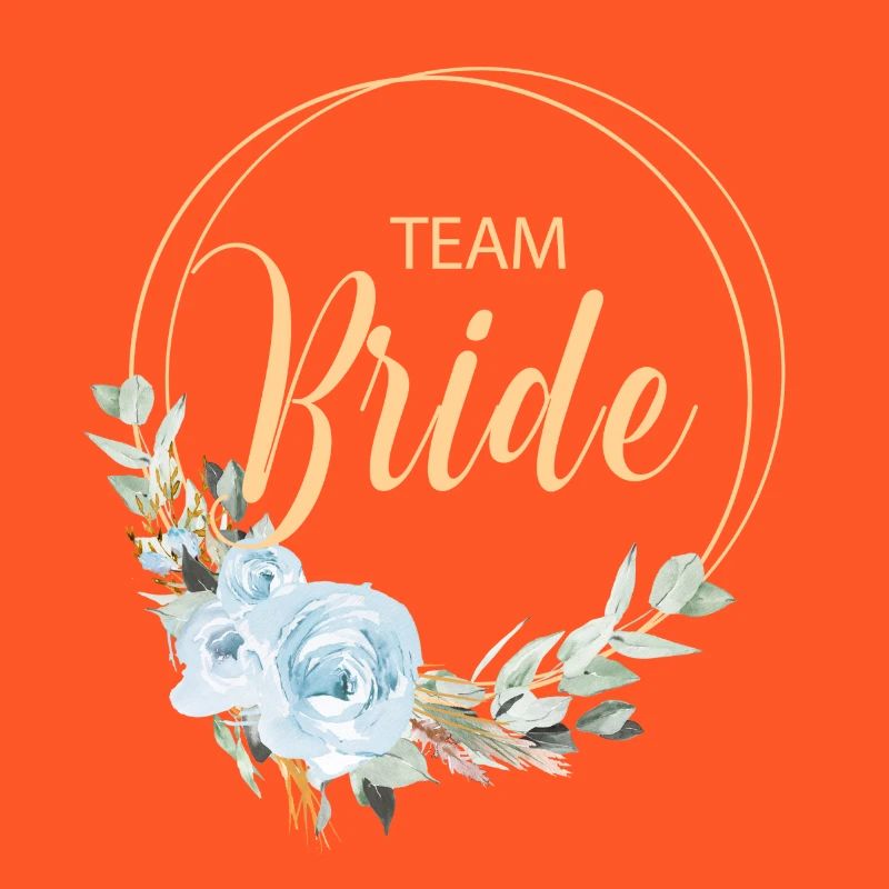 Team Bride! Eucalyptus Blue Rose Boho Wreath