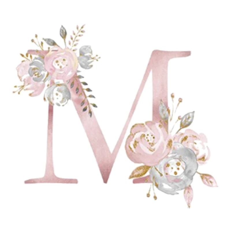BRIEF M MIT BLUMEN