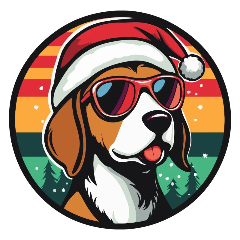 Beagle chien Noël cool