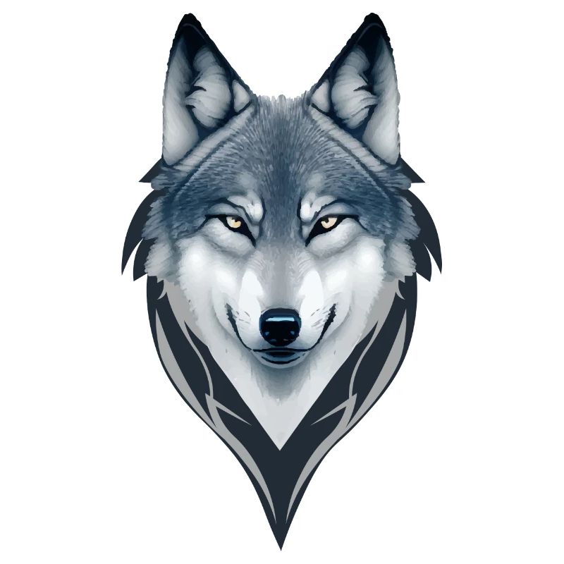 Blauer Mond Wolf Geist