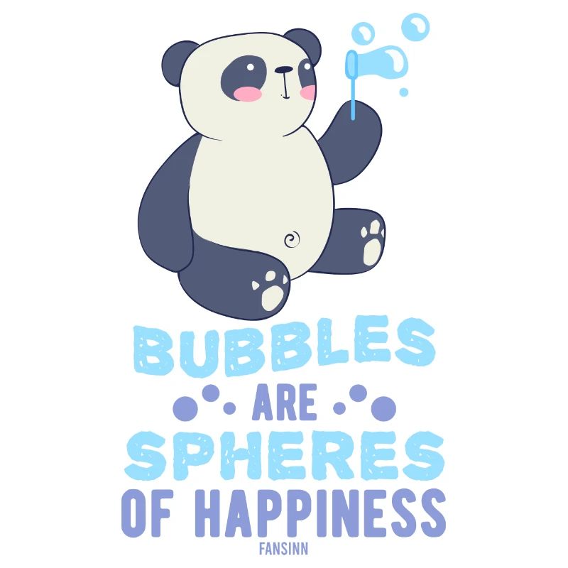 Panda loves soap bubbles