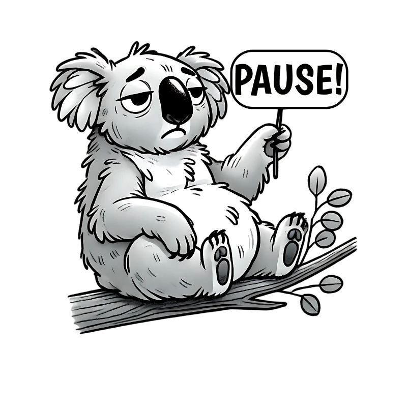 Koala Break Time Funny Relaxation Design