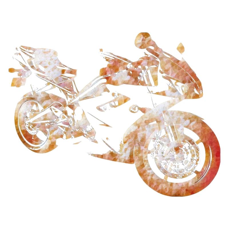 Motorcycle silhouette fire