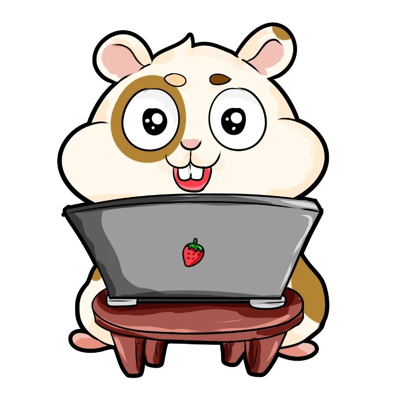 Computer Häschen Hase Laptop Comic Nerd Geschenk