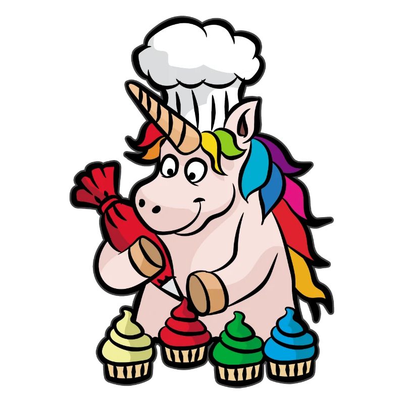 Einhorn Cupcake Bäckerin Backen Backwaren