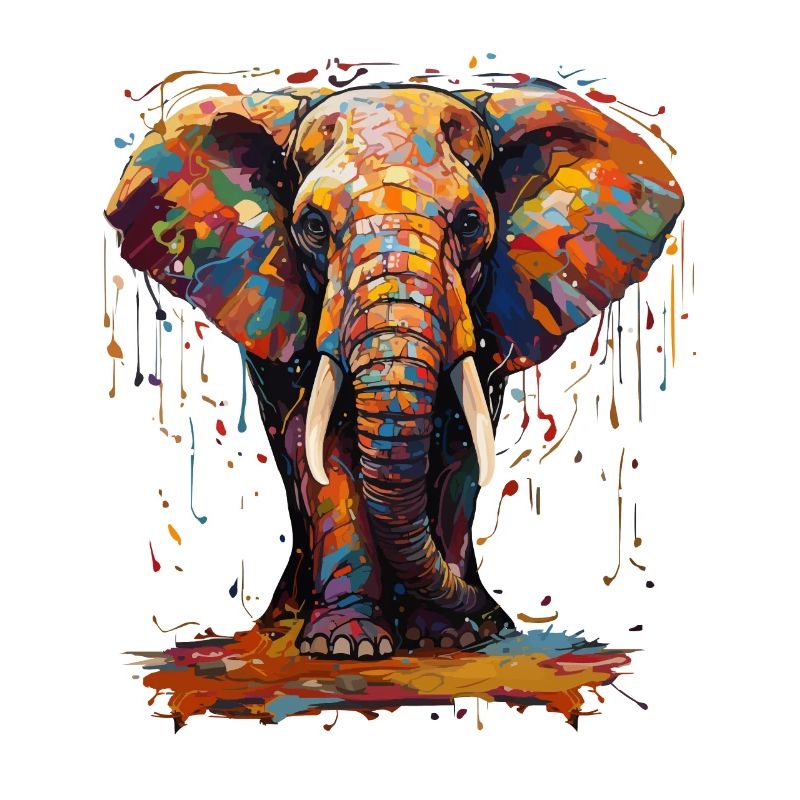 Elephant farbenfroh