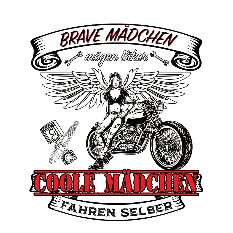 Brave Mädchen mögen Biker