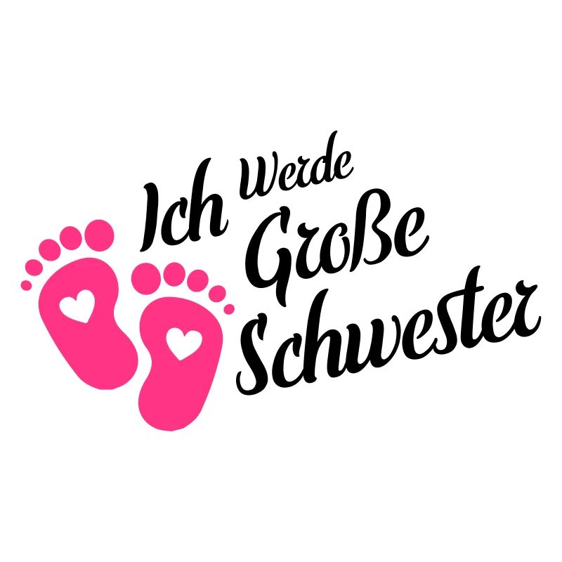 Ich werde grosse Schwester Herz Babyfüße