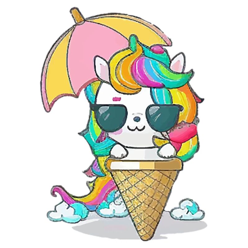 Einhorn mit Eiscreme - Die perfekte Kombination