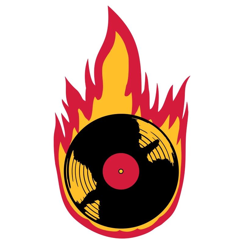Fire Vinyl Record Music