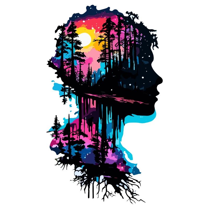 Silhouette / Forest / Portrait / Trees / Person