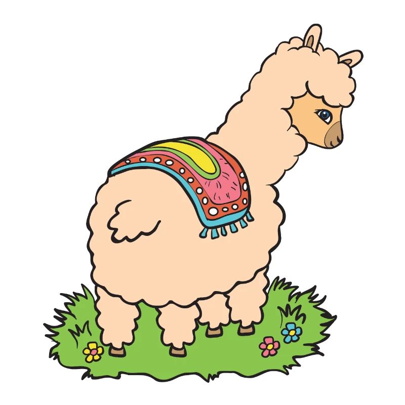 Alpaca on meadow.
