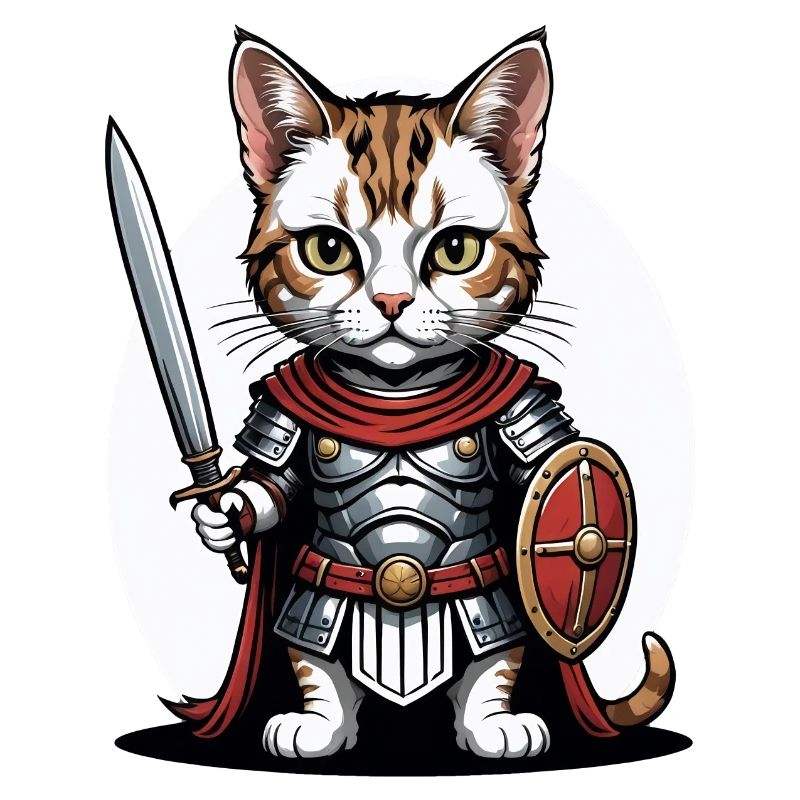 Cat Römischer Krieger Katze Geschenk