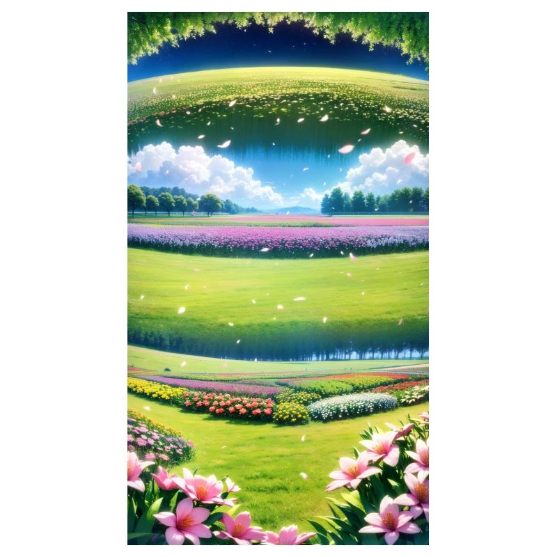 Landschaft mit 4 Bereichen, Generative KI